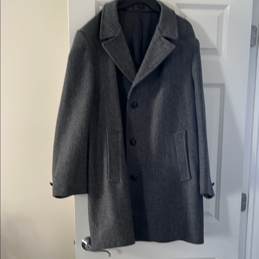 Gray Wool Overcoat